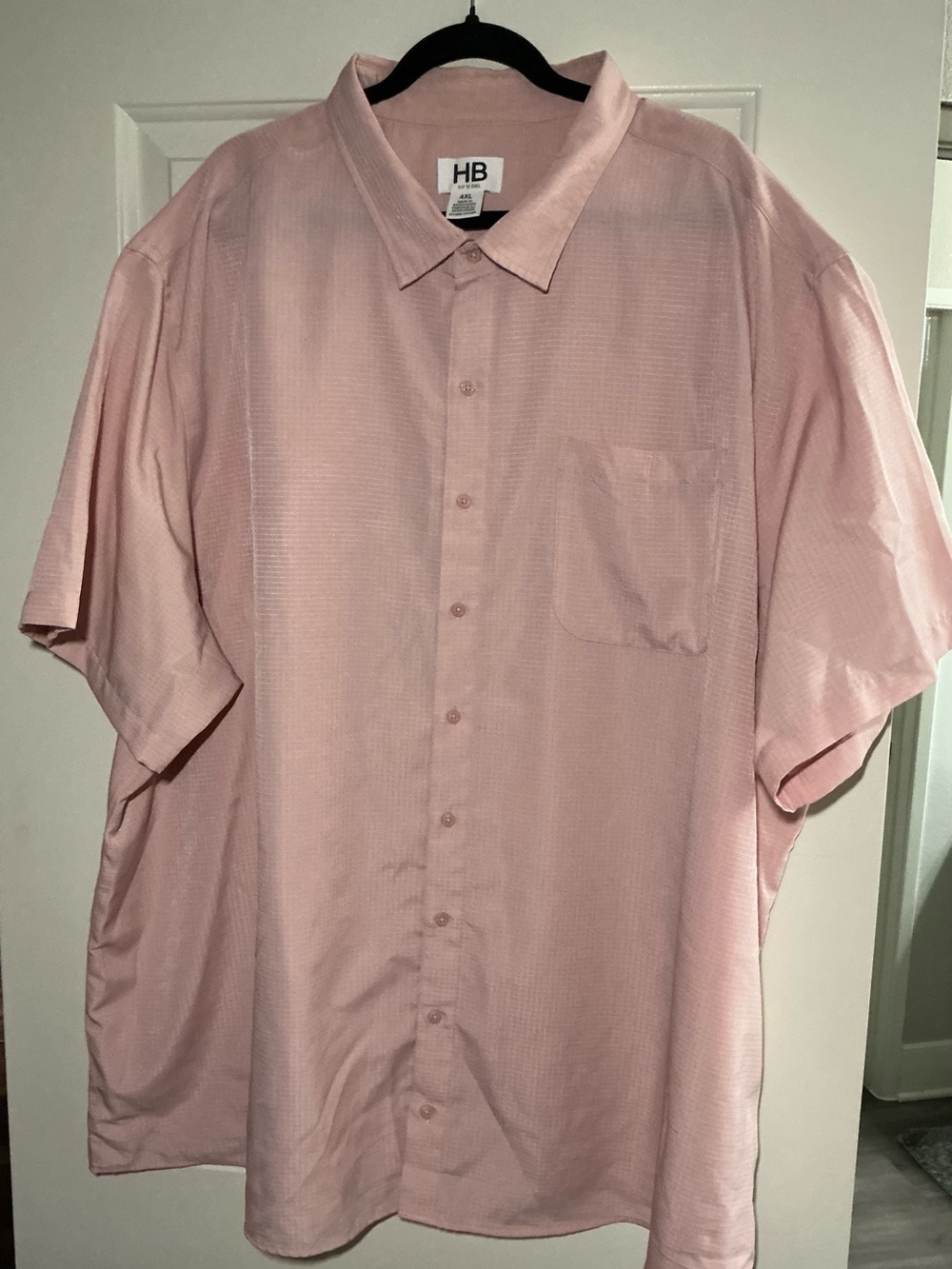 HB Pink Casual Button Down Shirt Size 4XL Like New